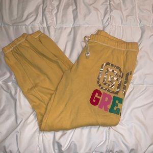 Victoria’s Secret PINK ‘Go Green’ Yellow Joggers